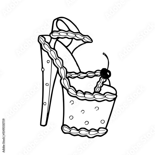 sweet fantasy heel with cherry topping