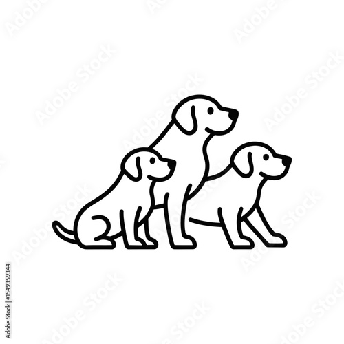 Three dogs logo