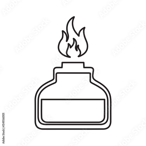 Spirit Lamp Chemical Alcohol line icon