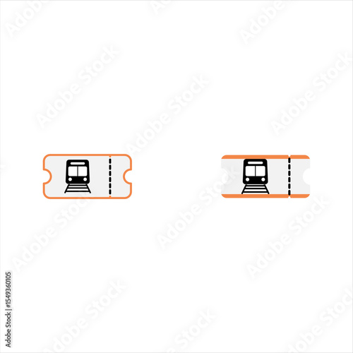 illustration train ticket icon set. Thin line train ticket icon from travel and trip collection. Outline vector isolated on white background. Editable train ticket symbol can be used web and mobile