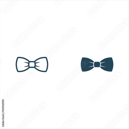 Bow tie icon set. Coloring book for children. Vector illustration in outline style.