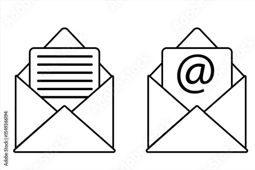 Mail icon set. email icon vector. E-mail icon.