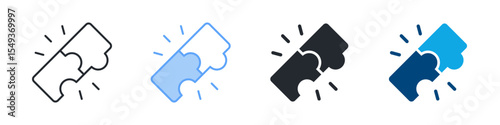 Collaboration Icon Set Multiple Style. Designed In Outline, Blue, Glyph, Dual Tone