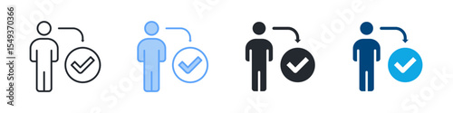 Act Icon Set Multiple Style. Designed In Outline, Blue, Glyph, Dual Tone