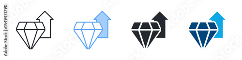 Motivation Icon Set Multiple Style. Designed In Outline, Blue, Glyph, Dual Tone