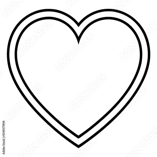 HeartIcon01 line art vector
