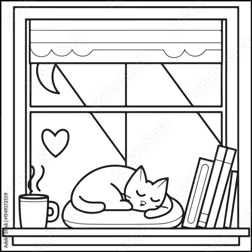 Bold and Easy Cozy & Cute Coloring Pages