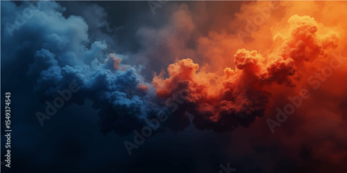 Abstract Amaranth and Alice blue ,Amber smoke and flame patterns create a dark, fiery background with a burning motion design.