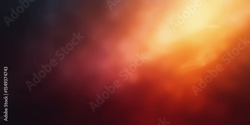 abstract burning sky with clouds of fire and vivid orange-red smoke