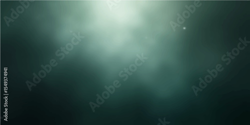 Abstract green fog background with soft motion rays and subtle lighting effects