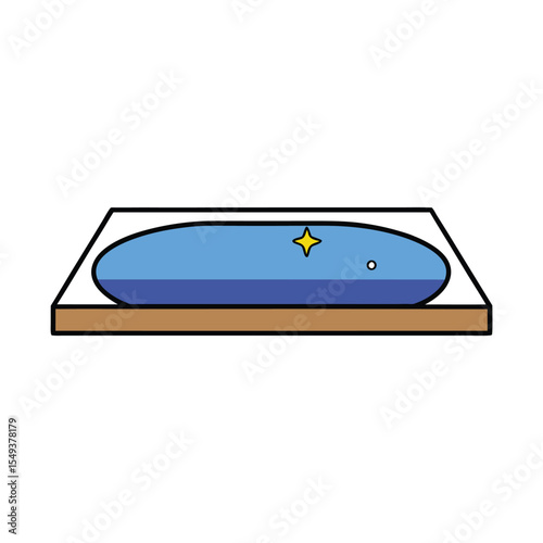 five star infinity pool overlooking ocean horizon at sunset Vector illustration