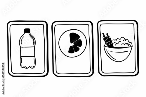 Diet and Nutrition Icon Set UI Friendly Elements for Health and Wellness