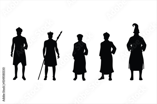 Old West Cowboy and Gentleman Silhouettes - Vintage Western Characters