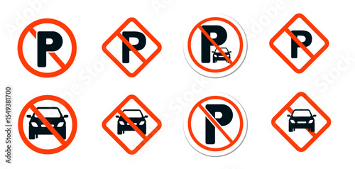 No Parking in front of gate, sign vector