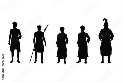 Old West Cowboy and Gentleman Silhouettes - Vintage Western Characters