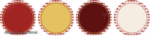 Set of round vintage Label templates