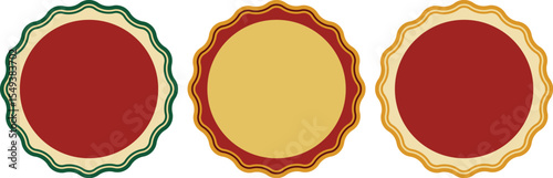 Set of vintage round Label templates
