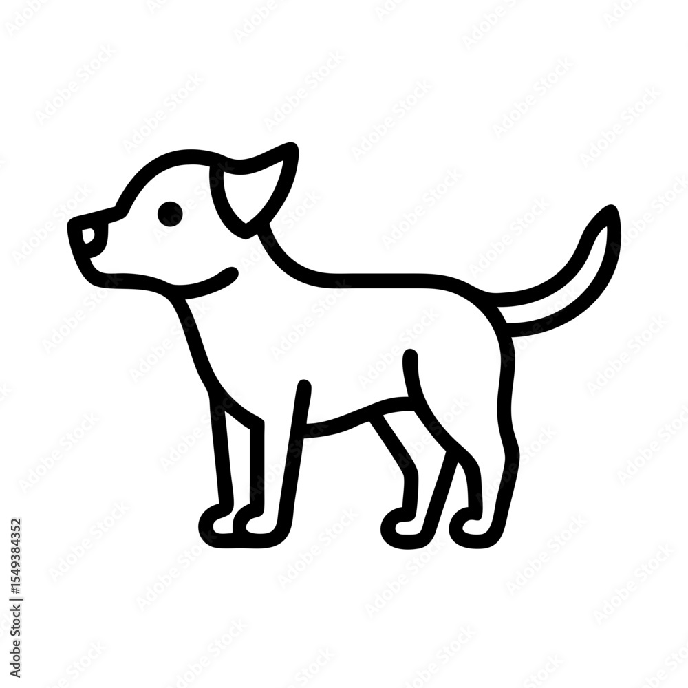 Fototapeta premium vector illustration of a dog