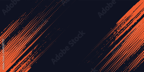 Dots halftone yellow and dark blue color pattern gradient grunge texture background. Dots pop art sport style modern arts