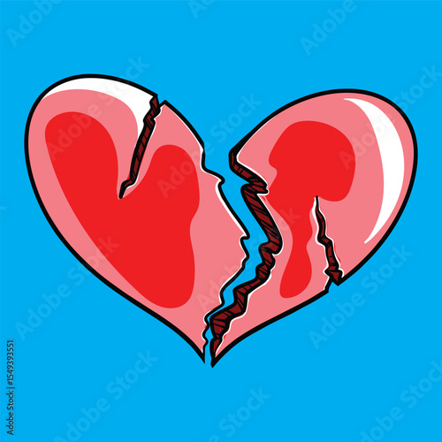 Broken Heart Illustration – Emotional Concept Art