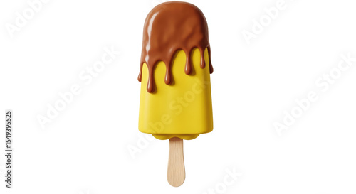 Isolated Chocolate Covered Popsicle