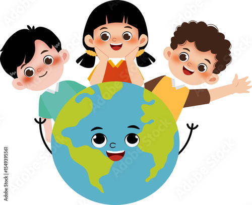 kids with earth
