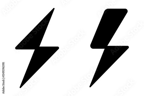 Lightning icon set illustration. electric sign and symbol. power icon.