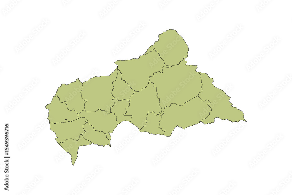 Fototapeta premium Central African Republic map icon. Central African Republic outline map. Simple icon design. Vector illustration