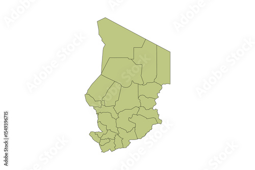 Chad map icon. Chad outline map. Simple icon design. Vector illustration