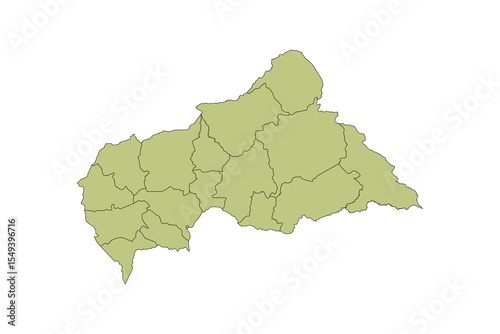 Central African Republic map icon. Central African Republic outline map. Simple icon design. Vector illustration