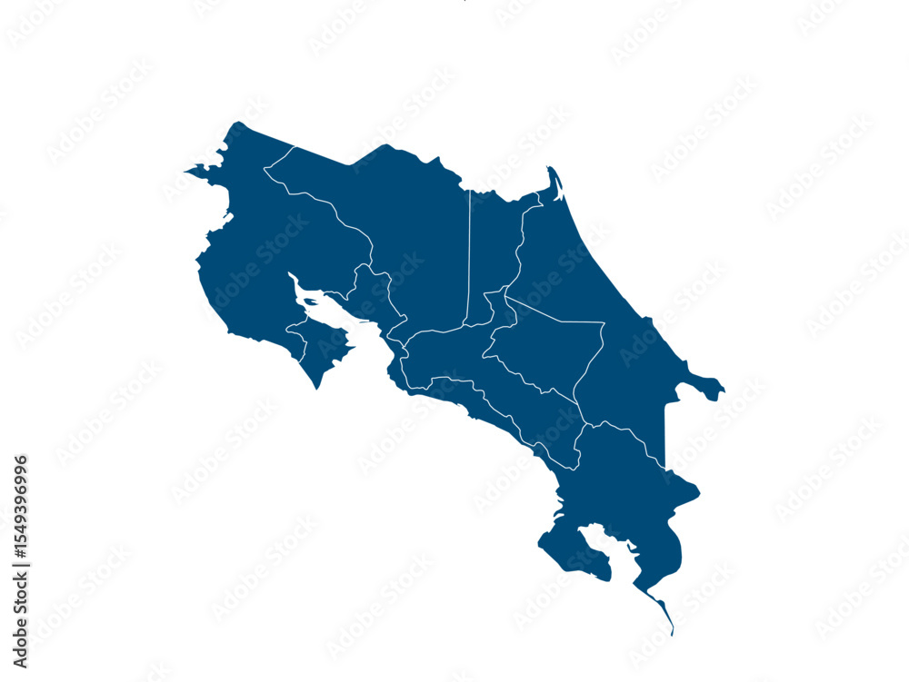 Fototapeta premium Costa Rica map icon. Costa Rica outline map. Simple icon design. Vector illustration