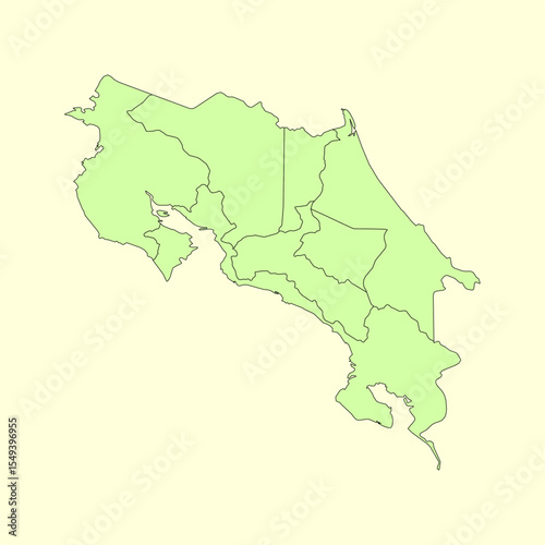 Costa Rica map icon. Costa Rica outline map. Simple icon design. Vector illustration