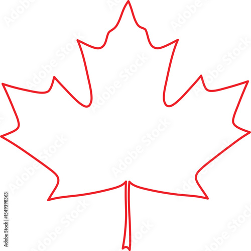 Red Maple Leaf Vector Icon Illustration