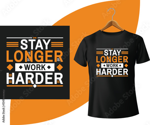 Motivational T-Shirt Design Featuring an Inspirational Quote About Hard Work and Dedication for Fitness Enthusiasts