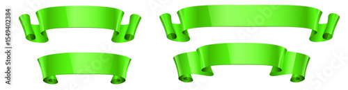 Collection of green ribbon sets