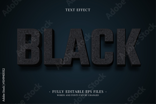 Black 3D Text Effect
