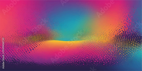 Abstract colourful rainbow design with blurred gradient lines creating a vibrant wave pattern