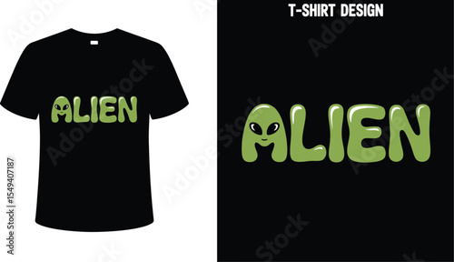 Alien t shirt design graphic vector illustration for apparel printing alien head creative design editable stock vector