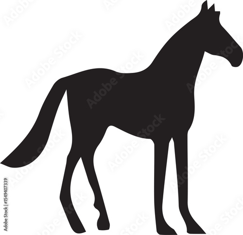 Powerful Horse Silhouette - Rearing Hind Legs Vector Art for Equestrian Logos, Ranch Branding & Western Decor