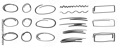 Arrow circles and abstract doodle icon in hand drawn style. Number vector illustration on isolated background. Letters, arrows sign business concept.