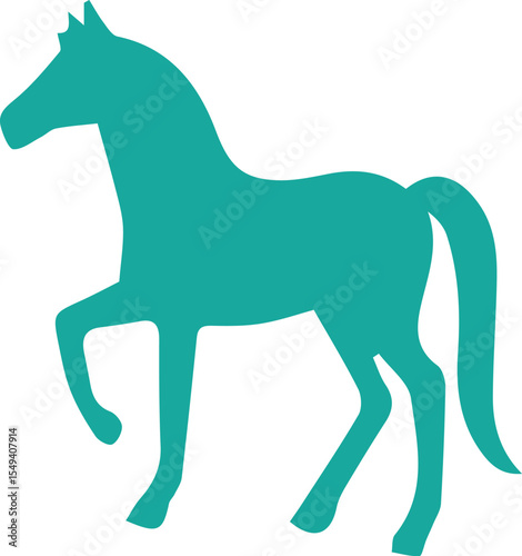 Powerful Horse Silhouette - Rearing Hind Legs Vector Art for Equestrian Logos, Ranch Branding & Western Decor