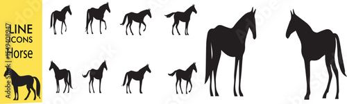 Powerful Horse Silhouette - Rearing Hind Legs Vector Art for Equestrian Logos, Ranch Branding & Western Decor