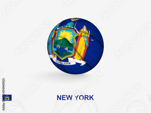 New York Basketball Concept with National Flag Design.