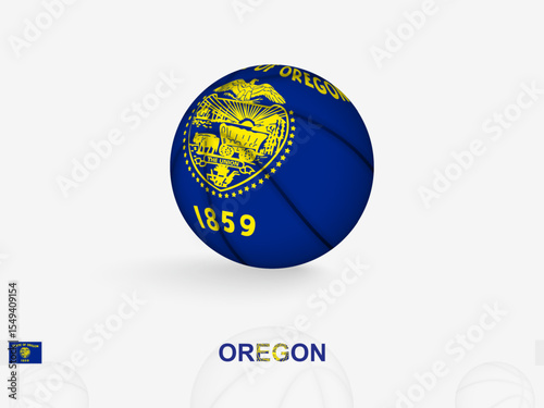 Oregon Basketball Concept with National Flag Design.