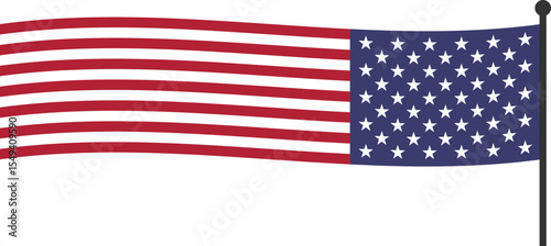 Flag of the United States of America, vector 