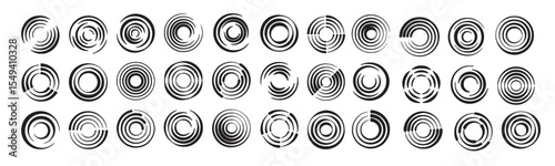collection circles with white background 