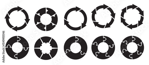 Collection circles with words sun them.