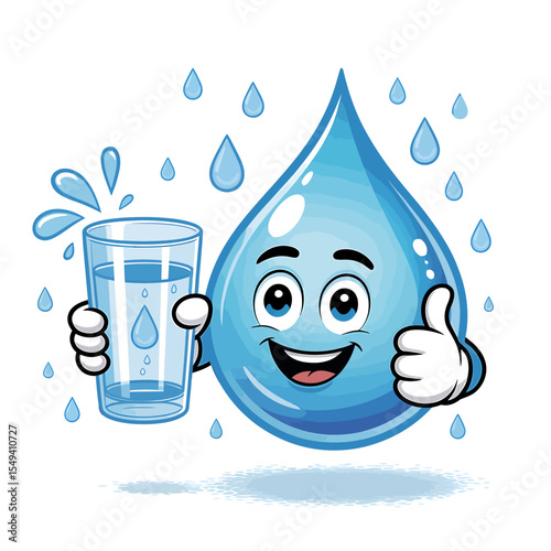A Vibrant Cartoon Illustration Showcasing the Importance of Hydration