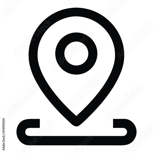 Minimalist Map Marker Icon Stands Out A Clean and Simple Design for Navigation and Location Services Illustration