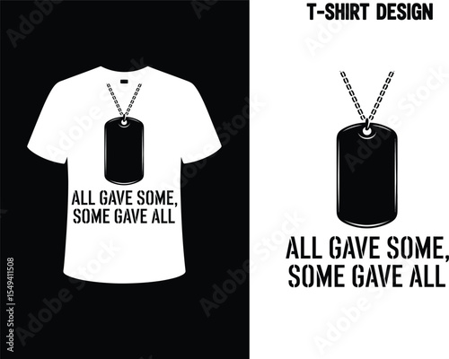 All gave some some gave all t shirt design patriotic memorial day remembrance day vector graphic template editable stock vector
